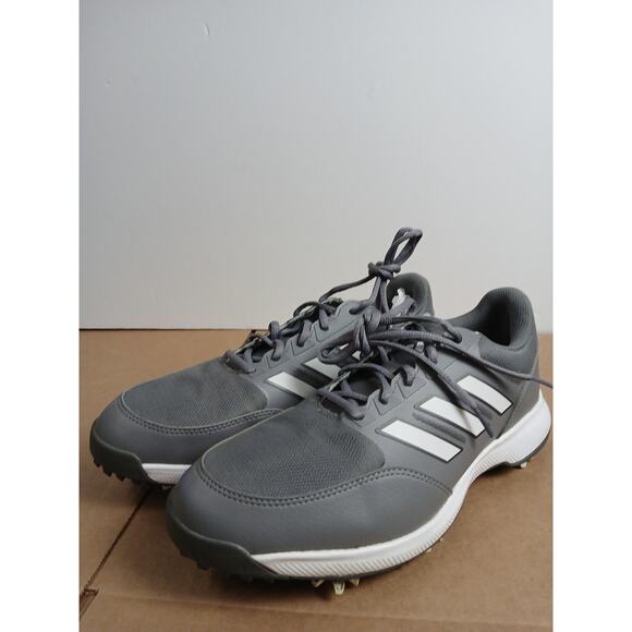 USED adidas Men's Tech Response 3.0 Golf Shoes, White/Grey Three, 8.5 Wide - Picture 2 of 5